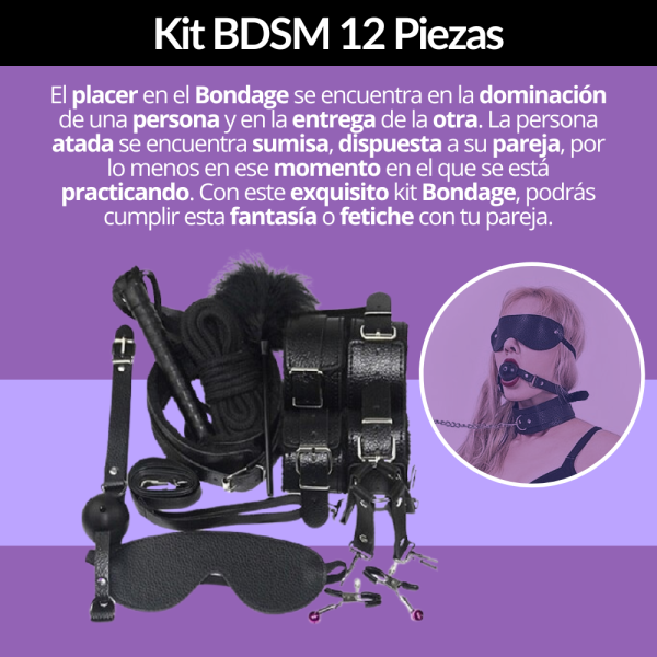 Kit de Bondage Rosado – 10 Piezas